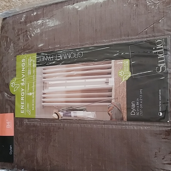 2 Grommet Panels Mocha 50 in x 84 in, Studio JCP Home - Picture 5 of 16